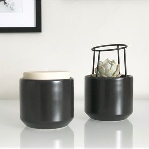 NWT IKEA Stoneware containers or planters set of 2